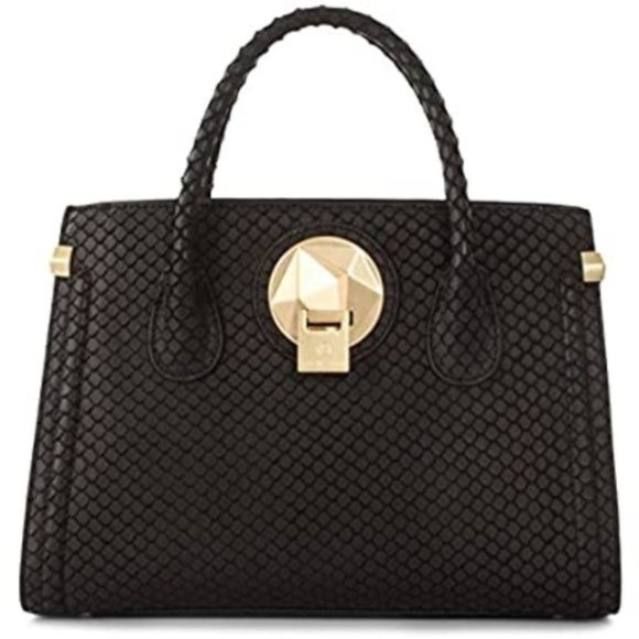Celine Dion Octave Leather Satchel Black Snake - Picture 2 of 5